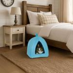 Petmaker Indoor Cat Bed Tent (Blue)
