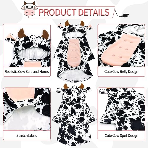 Adorable Cow Costume for Dogs - Halloween Hoodie