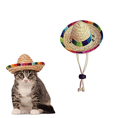 Funny Mexican Sombrero Hat for Small Pets