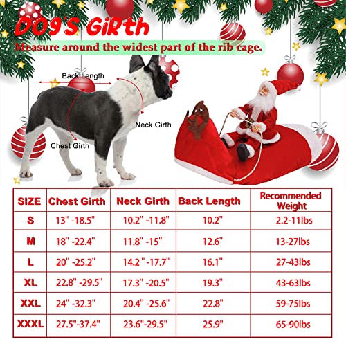 Santa Dog Costume for Holidays and Parties