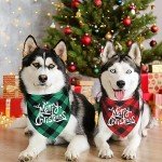 Christmas Plaid Dog Bandanas - 2 Pack