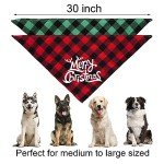 Christmas Plaid Dog Bandanas - 2 Pack