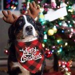 Christmas Plaid Dog Bandanas - 2 Pack