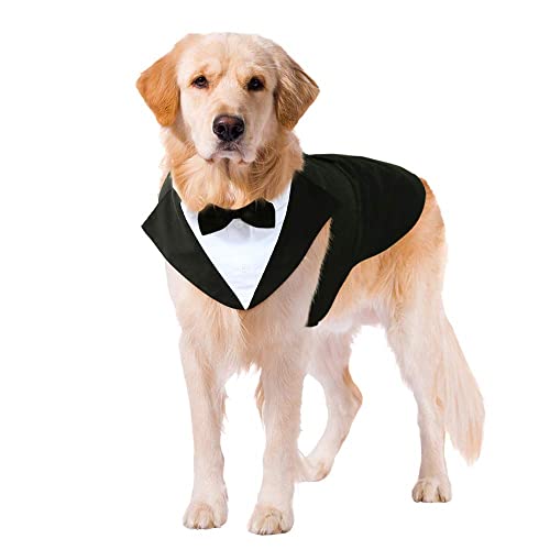 Dog Tuxedo Suit and Bandana Set for Weddings