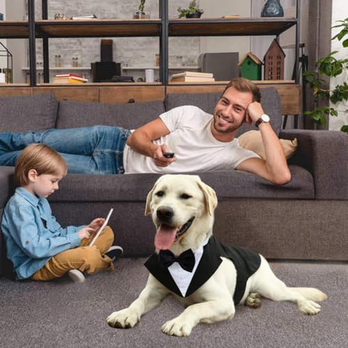 Dog Tuxedo Suit and Bandana Set for Weddings