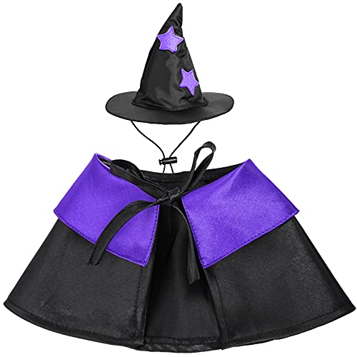 Funny Wizard Cat Costume with Cloak and Hat
