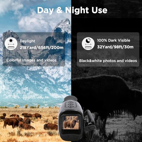 Sheawasy Night Vision Monocular 1080p with 32GB