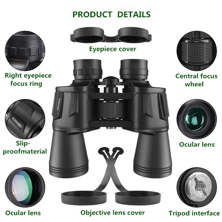 HD Waterproof Binoculars for Birdwatching and Hunting