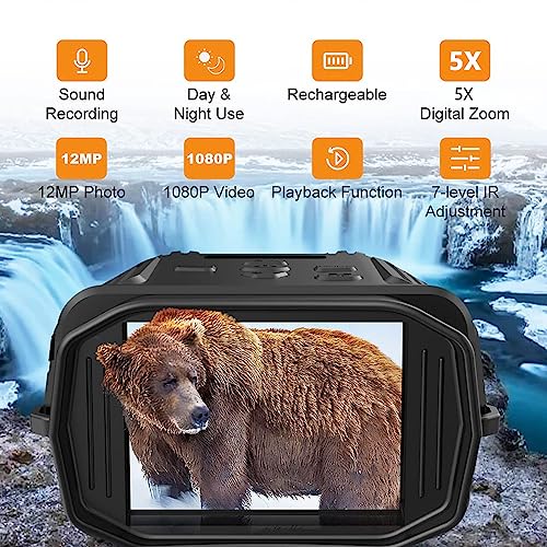 YardGo 1080P Night Vision Goggles with Zoom