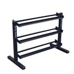 Dumbbell Rack with 20 Rubber Weights and Mat