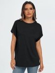 Trendy Oversized Black Summer Tops for Women