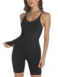 Trendy Women's Ribbed Racerback Tank - Black