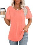 Coral Oversized Short Sleeve T-Shirt for Women