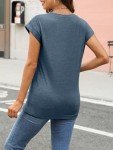 Cute Blue Summer Tee for Women under $10
