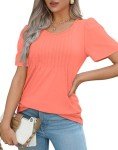 Coral Oversized Short Sleeve T-Shirt for Women