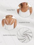 Women’s Casual Flowy Eyelet Tank Top - White