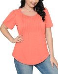 Coral Oversized Short Sleeve T-Shirt for Women