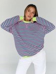 Trendy Oversized Striped Sweatshirt for Women