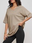 Women's Summer V-Neck Oversized Casual Shirt