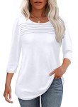 Plus Size 3/4 Sleeve Women's Casual Tops