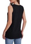 Casual V-Neck Women's Tank Top - Black