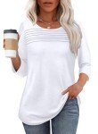 Plus Size 3/4 Sleeve Women's Casual Tops