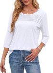 Plus Size 3/4 Sleeve Women's Casual Tops