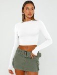 Chic Long Sleeve Crop Top for Women under $10