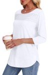 Plus Size 3/4 Sleeve Women's Casual Tops