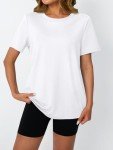 Women's Short Sleeve Gym Tops - Casual & Comfy