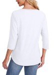 Plus Size 3/4 Sleeve Women's Casual Tops