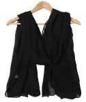 Woogwin Lightweight Fashion Scarf Wrap (Black)