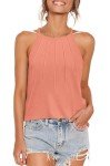 Loose Fit Coral Summer Tank Top for Women