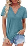 WEESO Women's Summer V-Neck Short Sleeve Tops