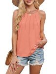 Loose Fit Coral Summer Tank Top for Women