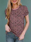 Cute Polka Dot Crewneck Tee for Women