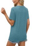 WEESO Women's Summer V-Neck Short Sleeve Tops