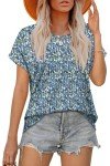 WEESO Women's Floral Short Sleeve Summer Tee