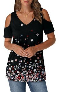 Dazzling Cold Shoulder Blouse for Women