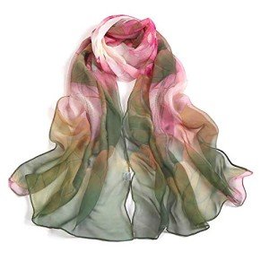 Lightweight Floral Print Scarf for Women