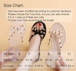 Chic Bow Flip Flops with Studs - Size 7