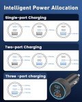 3-Port USB C Car Charger - Fast Charging