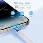 3Pack Apple MFi Certified Lightning Phone Charger Cable