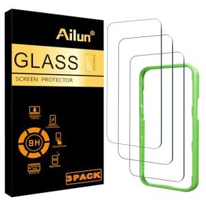 Ailun 3 Pack Tempered Glass Screen Protectors for iPhone 16 Pro