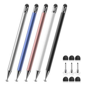 5-Pack 2-in-1 Touch Screen Stylus Pens
