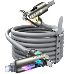 4 in 1 USB C to Lightning Charging Cable 6.6FT