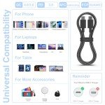 5-Pack 6FT Nylon Braided USB C Cables