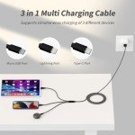 2 Pack 4FT 3-in-1 Charging Cable - Universal