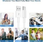 2-Pack USB A to Type C Car Charger Cables