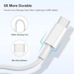 2-Pack USB A to Type C Car Charger Cables